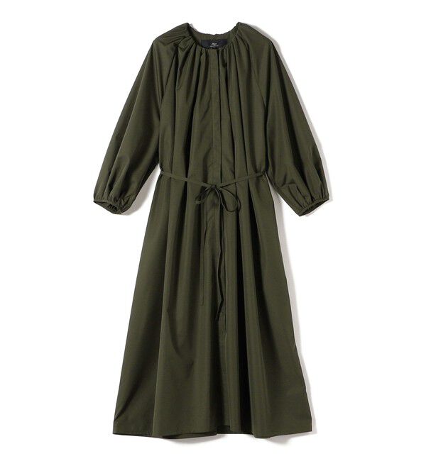 SHIPS for women「SHIPS Primary Navy Label:〈手洗い可能〉撥水 羽織 ギャザー ワンピース」|ワンピース|オリーブ