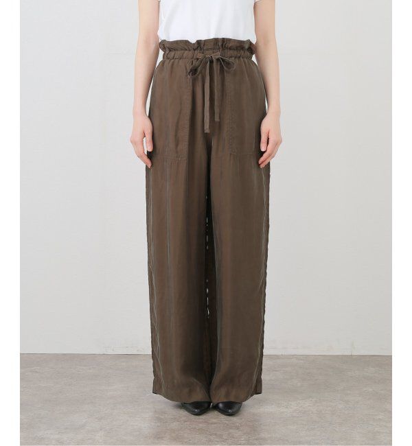 OUTDOOR PRODUCTS Usual Things「新色追加 キュプラステッチワークドロストワイドパンツ セットアップ対応」|スラックス|