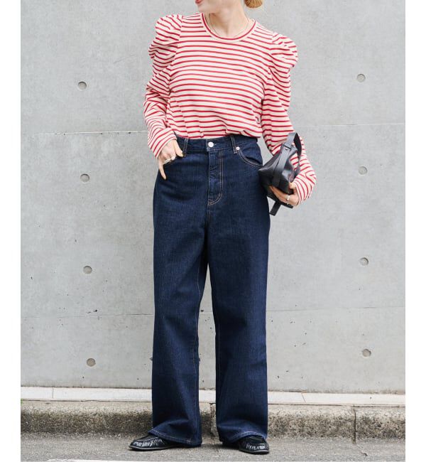 OUTDOOR PRODUCTS Usual Things「WEB限定カラーあり ボリュームスリーブボーダープルオーバー」|Tシャツ・カットソー|