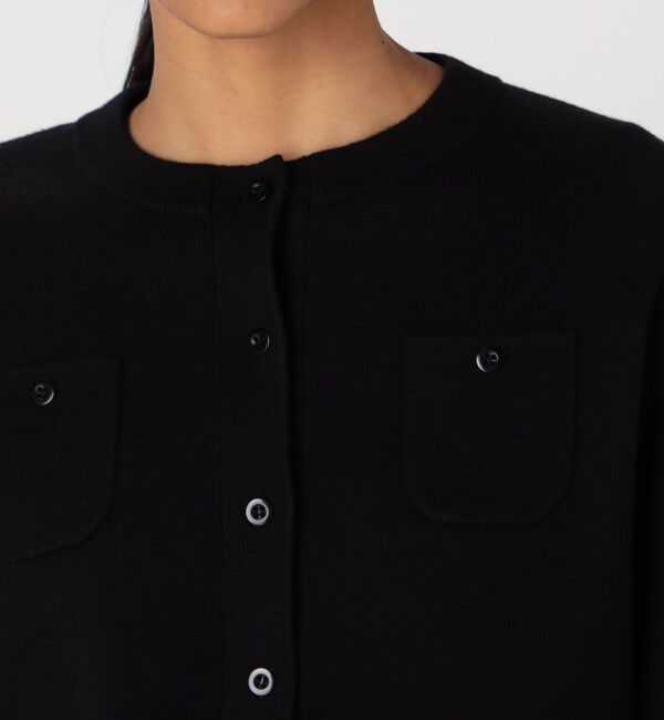 CABaN「コットンカシミヤ クルーネックカーディガン」|カーディガン|
