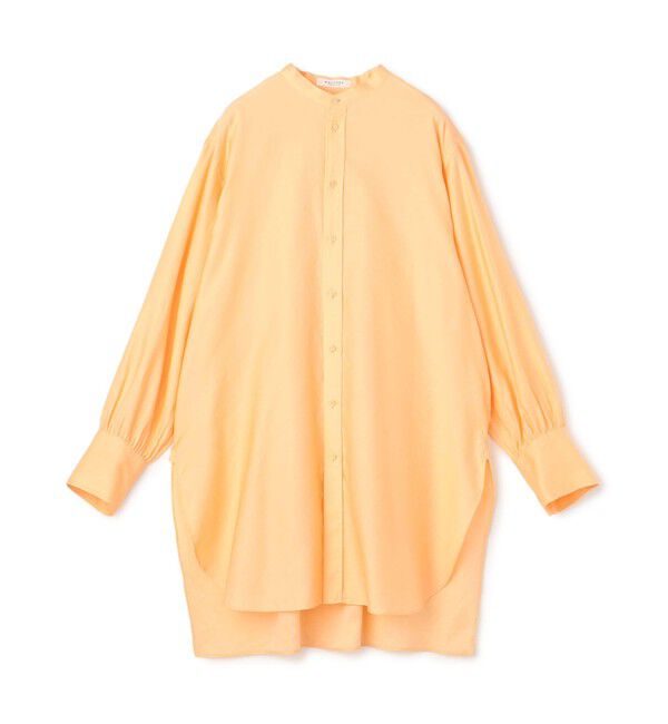 MACPHEE「コットンモールスキン バンドカラーチュニックシャツ」|シャツ・ブラウス|27 オレンジ