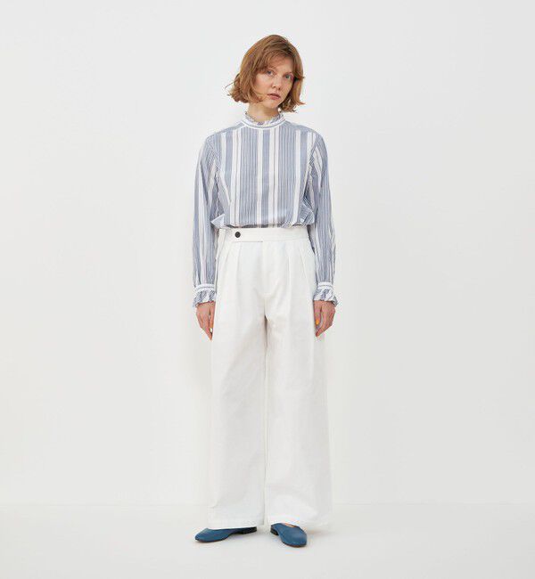 GALERIE VIE「ドライコットンチノ ツータックワイドパンツ」|チノ|