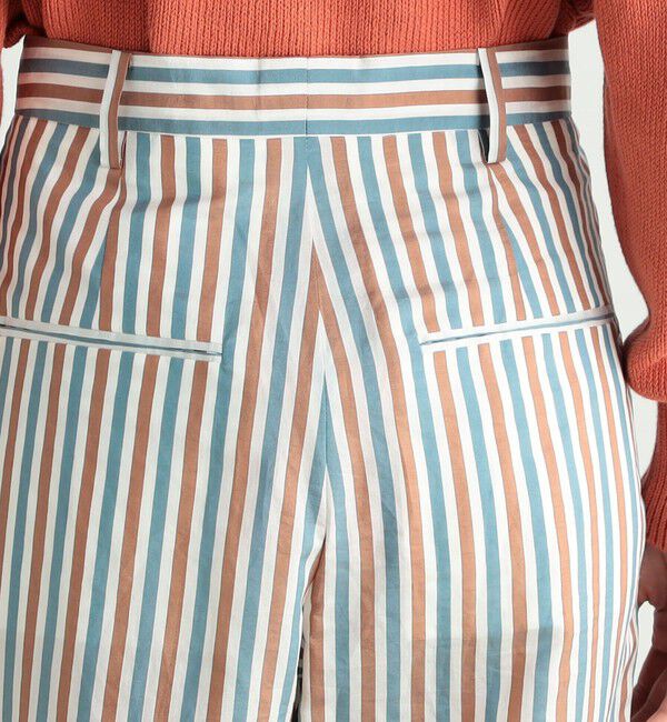 BACCA「ウォッシャーシルク ギャザードワイドパンツ」|チノ|