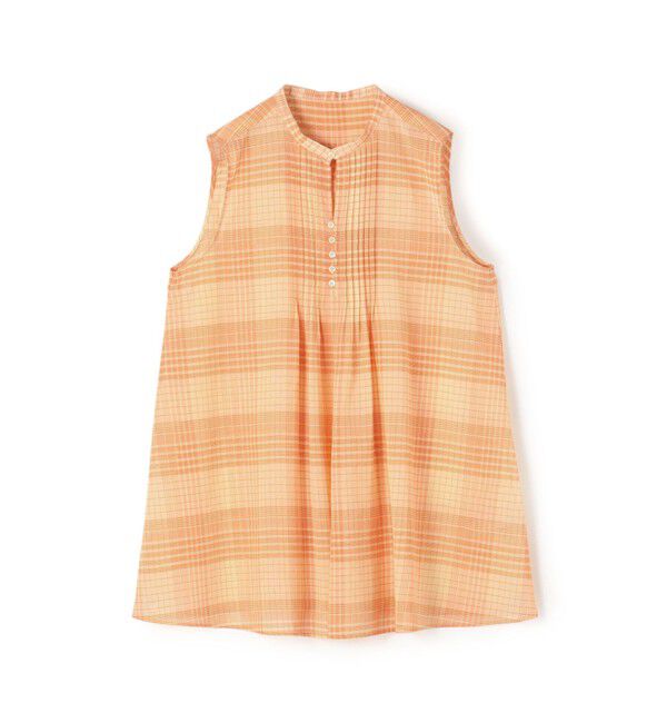 MACPHEE「コットンオーガンジー ノースリーブブラウス」|シャツ・ブラウス|42 ライトベージュ系