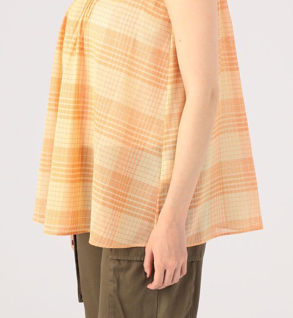 MACPHEE「コットンオーガンジー ノースリーブブラウス」|シャツ・ブラウス|