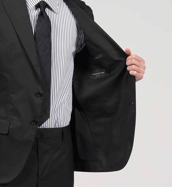 TOMORROWLAND MENS「コットンポリウレタンハイカウント シングルブレステッド2Bジャケット」|テーラードジャケット|