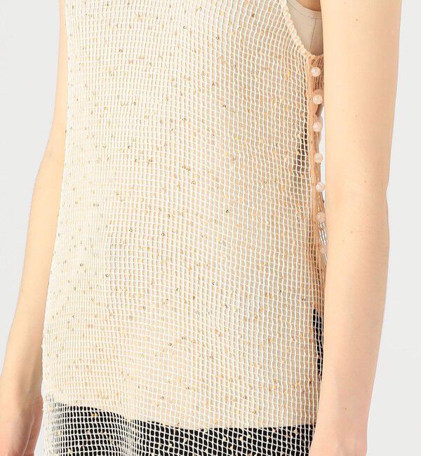 DES PRES「レーヨンポリエステルネット バックオープンワンピース」|ワンピース|