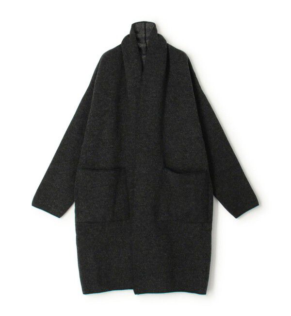 GALERIE VIE「ダブルフェイスパイル ショールカラーコート」|その他|17 チャコールグレー