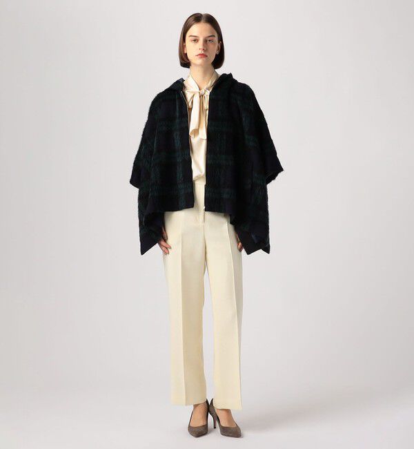 TOMORROWLAND collection「シャギーブラックウォッチ フーデットマント」|その他|