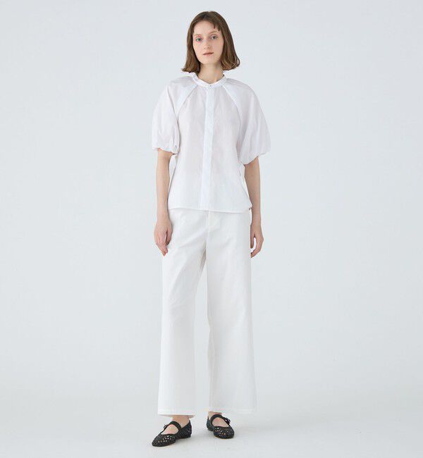 MACPHEE「コットンブロード ボリュームスリーブブラウス」|シャツ・ブラウス|