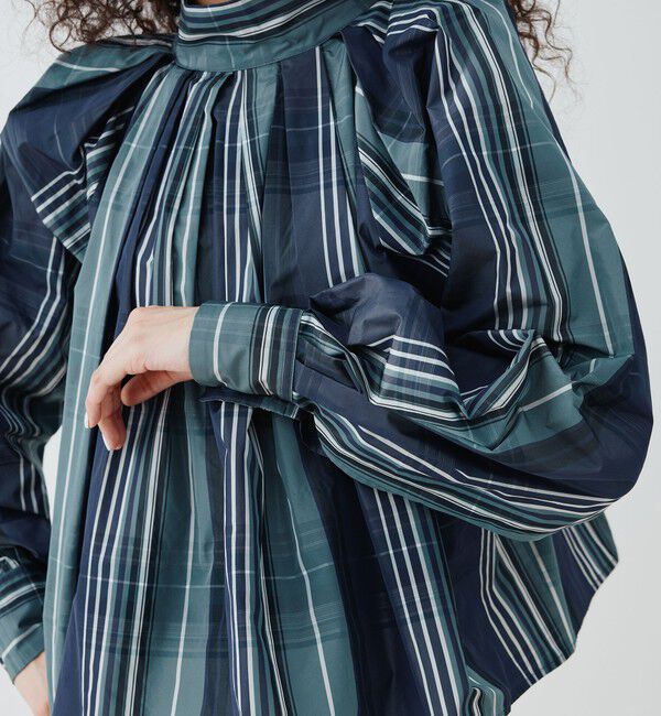 GALERIE VIE「ライトタフタ スタンドカラーブラウス」|シャツ・ブラウス|