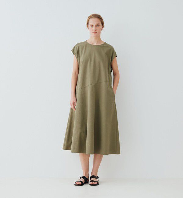 GALERIE VIE「ノンマーセライズドコットン フレンチスリーブワンピース」|ワンピース|