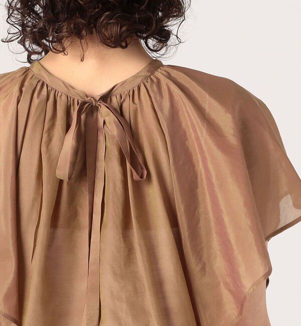 TOMORROWLAND collection「コットンシルクシャンブレー ラッフルブラウス」|シャツ・ブラウス|