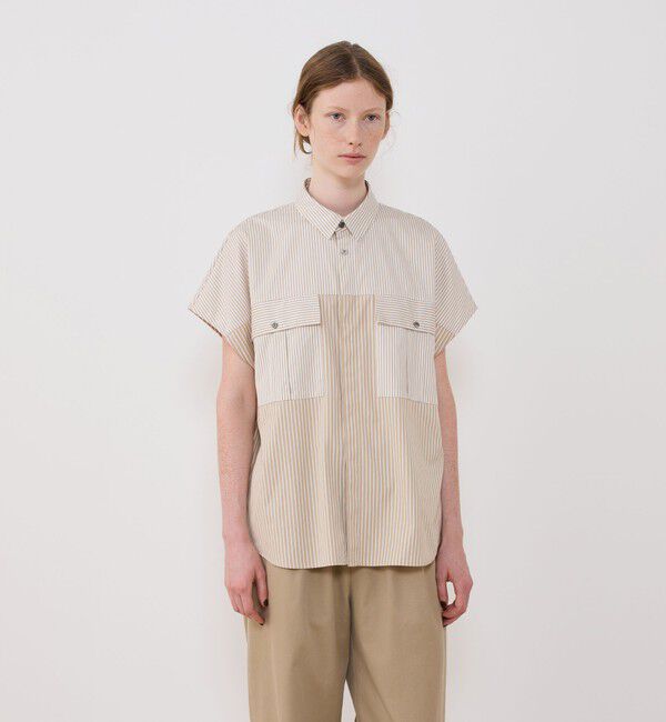 GALERIE VIE「コンパクトポプリン フレンチスリーブシャツ」|シャツ・ブラウス|