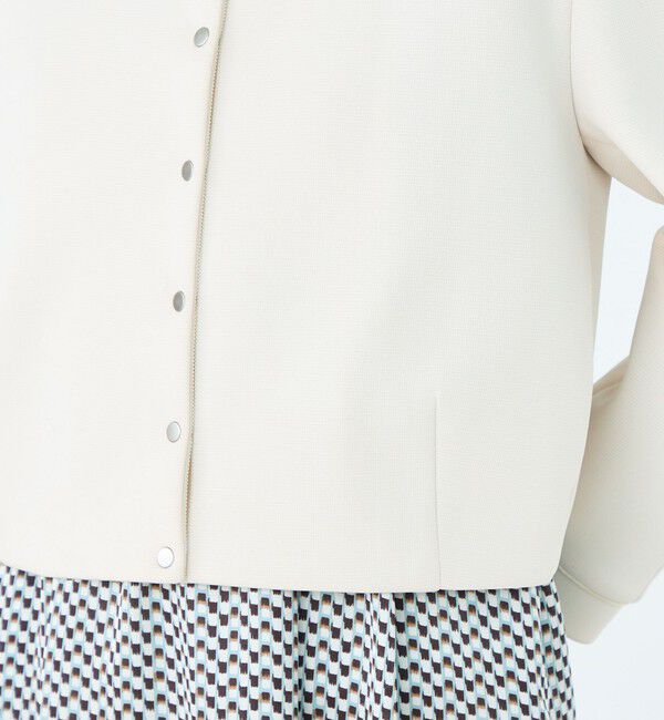 Ballsey「リップルダンボール ライトクルーネックジャケット」|ノーカラージャケット|