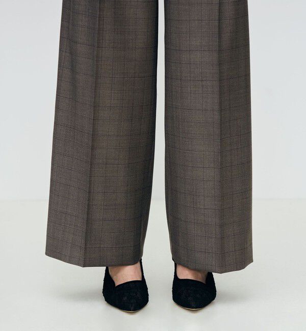 TOMORROWLAND collection「365 GLEN CHECK タックワイドパンツ」|その他|