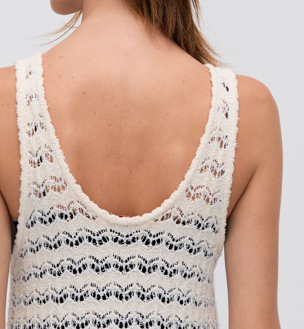 BACCA「パイルレース ノースリーブロングドレス」|ワンピース|