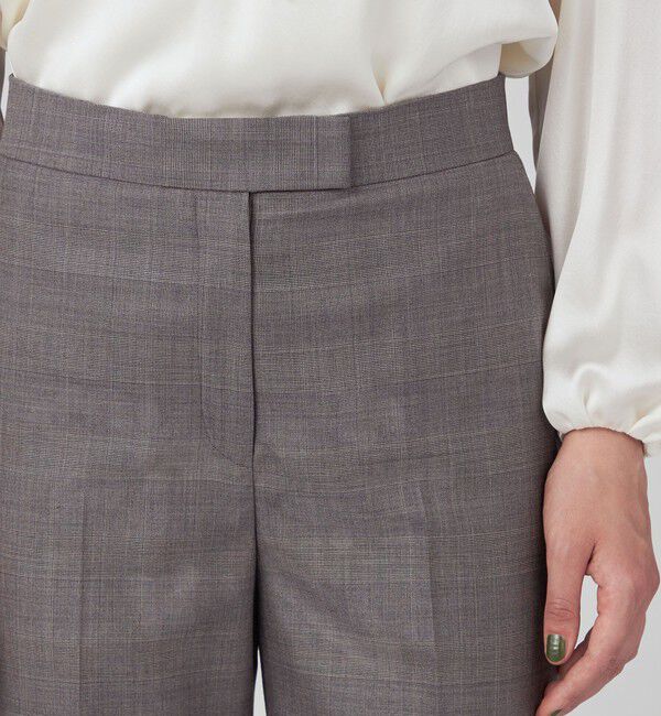 TOMORROWLAND collection「TASMANIAN GLEN CHECK ストレートパンツ」|スラックス|