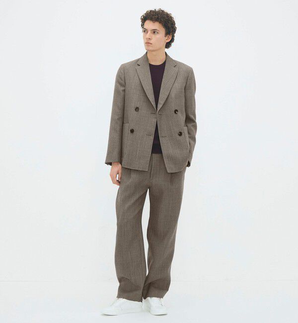 CABaN「ウールダブルクロス 4ボタンジャケット」|テーラードジャケット|