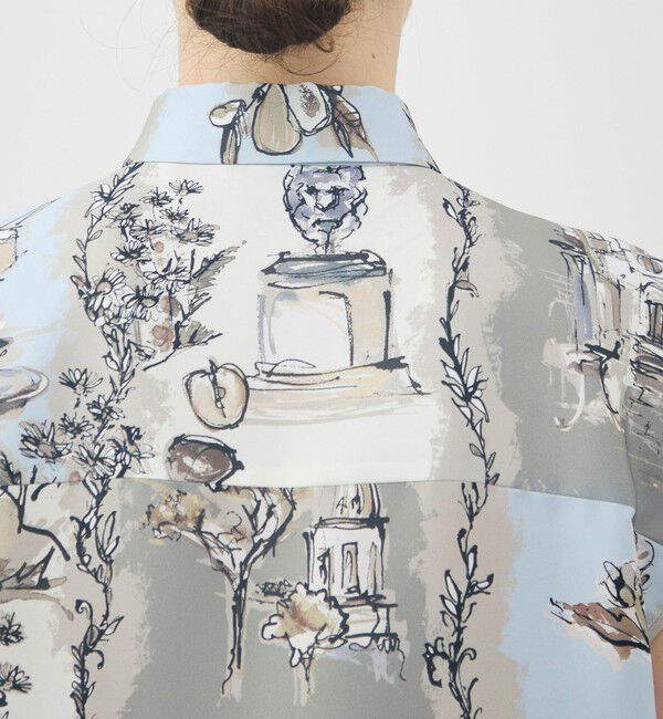 TOMORROWLAND collection「ローマプリント フレンチスリーブブラウス」|シャツ・ブラウス|