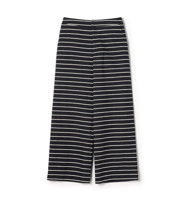 TOMORROWLAND collection「シルクブレンドボーダー ストレートパンツ」|その他|68 ネイビー系