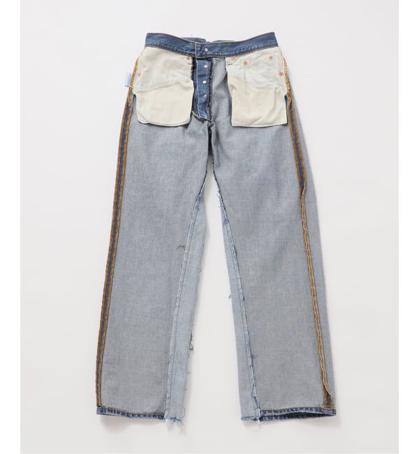 「レースアップデニムパンツ」|デニム|