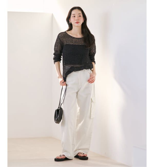 Plage「R&rsquo;IAM 麻混ホワイトデニムパンツ」|デニム|