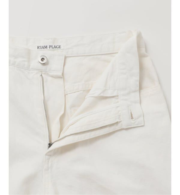 Plage「R&rsquo;IAM 麻混ホワイトデニムパンツ」|デニム|