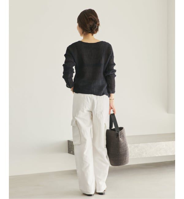 Plage「R&rsquo;IAM 麻混ホワイトデニムパンツ」|デニム|