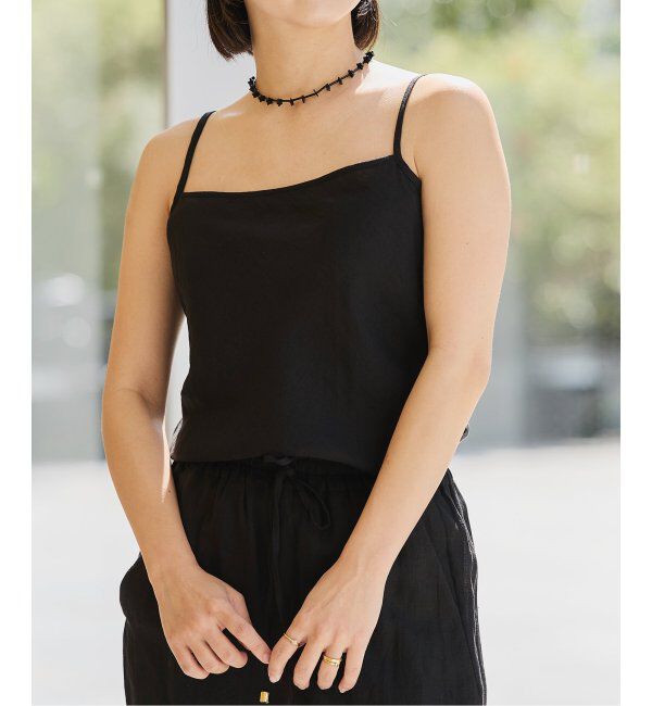 IENA LA BOUCLE「IENA LA BOUCLE リネンブロードバイヤスキャミソール」|キャミソール|