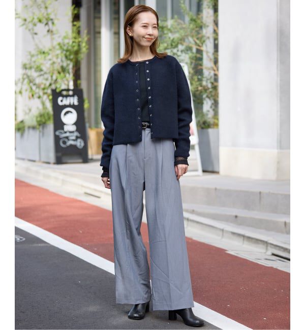 SLOBE IENA「《追加》ウォッシャブルファーリーダブルフェイスカーディガン」|カーディガン|