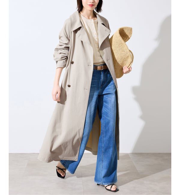 SLOBE IENA「オーバートレンチコート」|トレンチコート|ベージュ