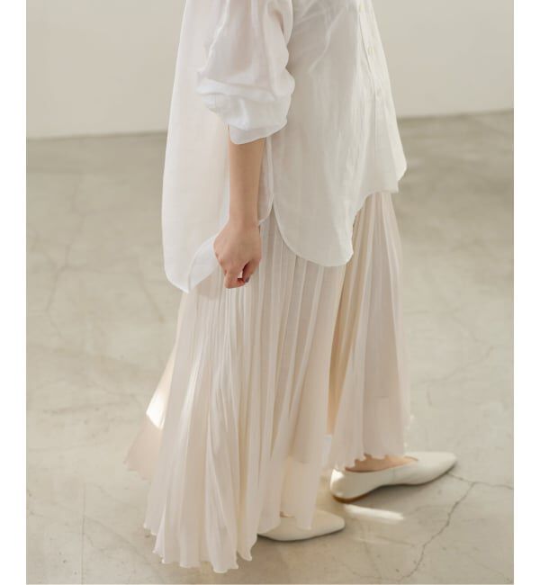 IENA「シアーメッシュプリーツスカート」|スカート|