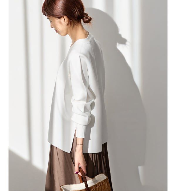 IENA「《新色/追加》ファインコットンスムースVネックカーディガン」|カーディガン|