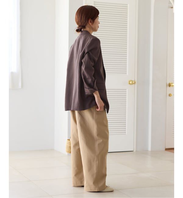 IENA「ウォッシャブル リネンミックス テーラードジャケット」|テーラードジャケット|