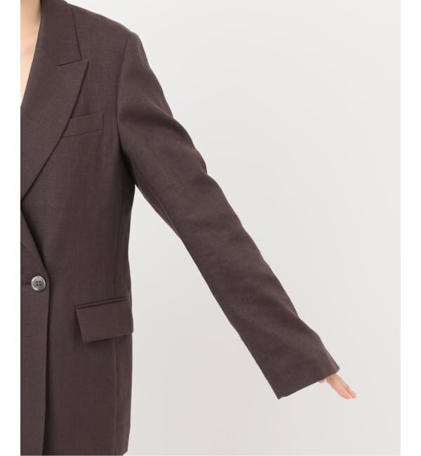IENA「ウォッシャブル リネンミックス テーラードジャケット」|テーラードジャケット|