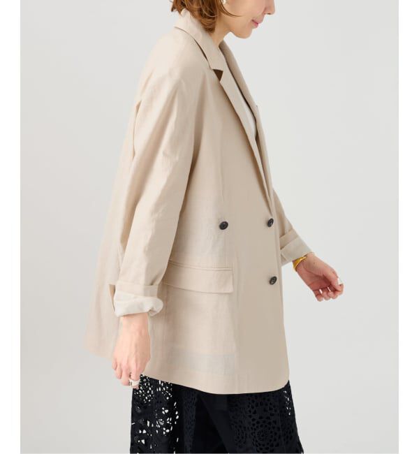 VERMEIL par iena「Clean Linen Flex ジャケット」|テーラードジャケット|
