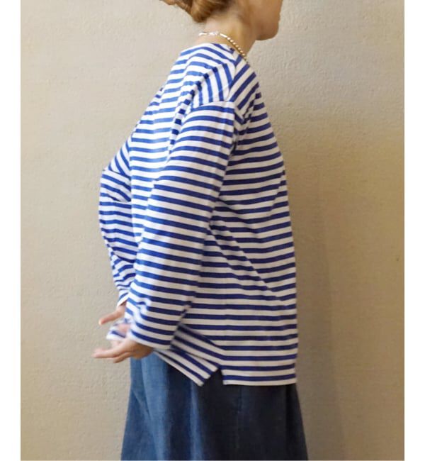 journal standard luxe「コットンボーダー ボートネックプルオーバー」|Tシャツ・カットソー|