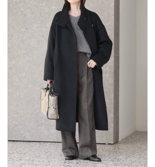 journal standard L'essage「MANTECO/TWEEDスタンドコート」|その他|ブラック