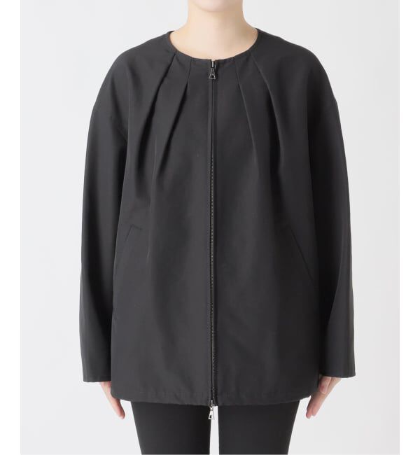 JOURNAL STANDARD「グログランノーカラーコクーンコート」|ノーカラーコート|