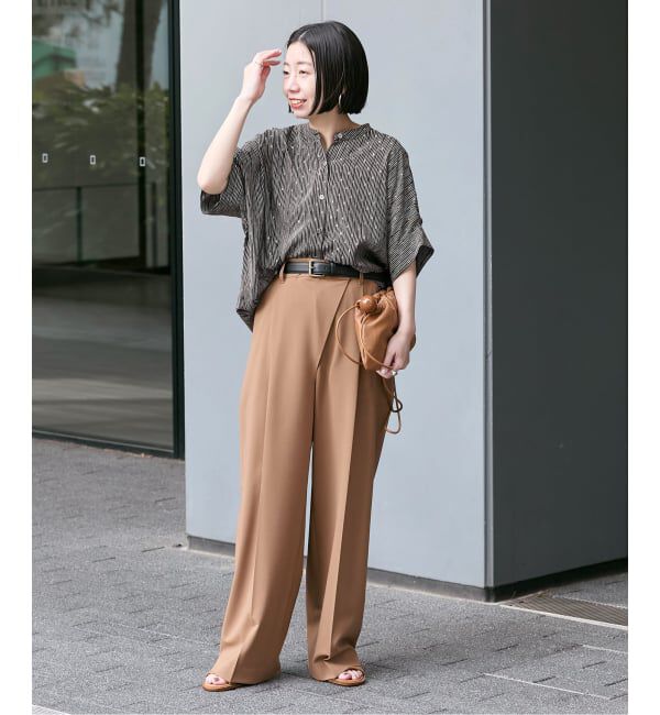 journal standard L'essage「【WEB限定カラーあり】DEVEAUX GOLDラメモノトーンシャツ」|シャツ・ブラウス|