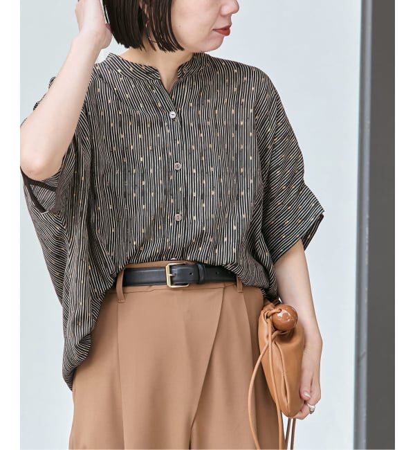 journal standard L'essage「【WEB限定カラーあり】DEVEAUX GOLDラメモノトーンシャツ」|シャツ・ブラウス|