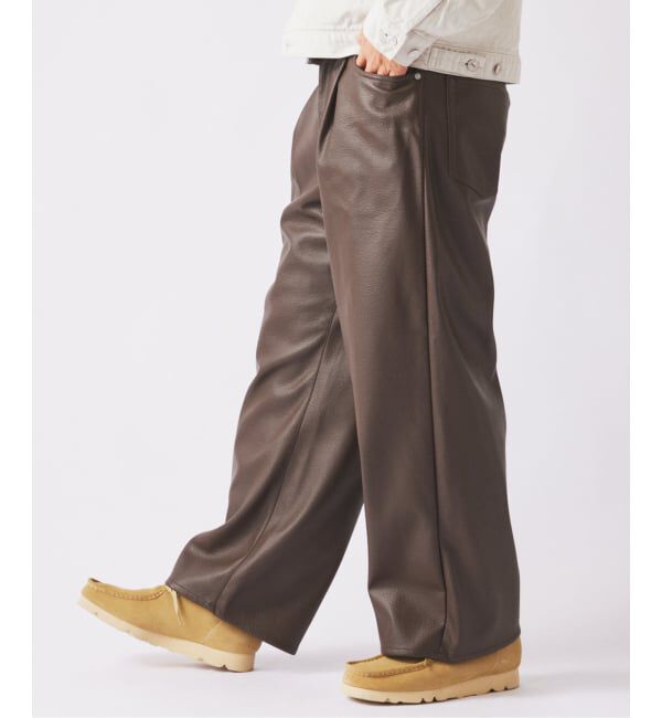JOURNAL STANDARD relume「フェイクレザー ワイドストレート イージーパンツ」|その他|