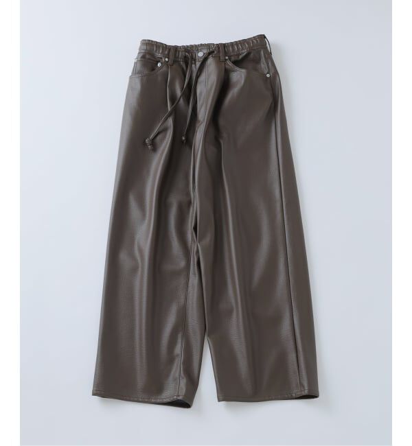 JOURNAL STANDARD relume「フェイクレザー ワイドストレート イージーパンツ」|その他|ブラウン B