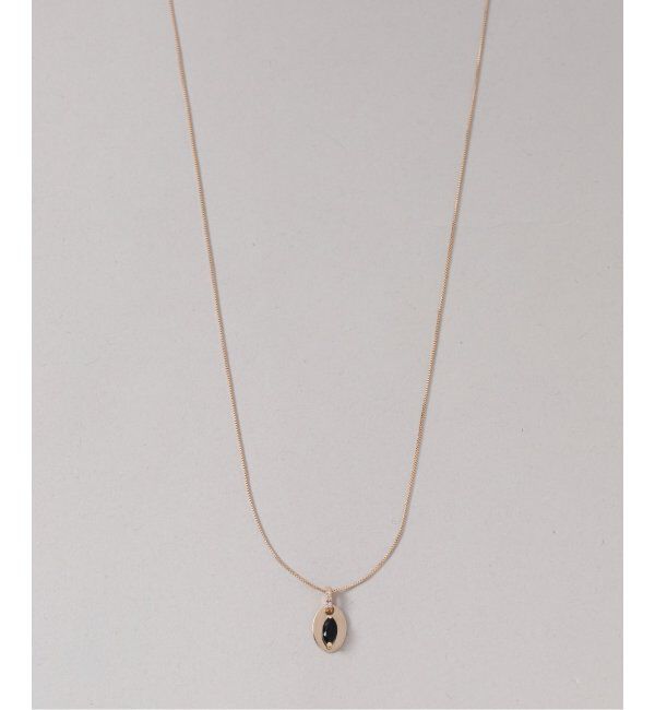 Lilas by Spick&Span「メレダイヤバチカンオニキス50cmネックレス K10」|ネックレス|