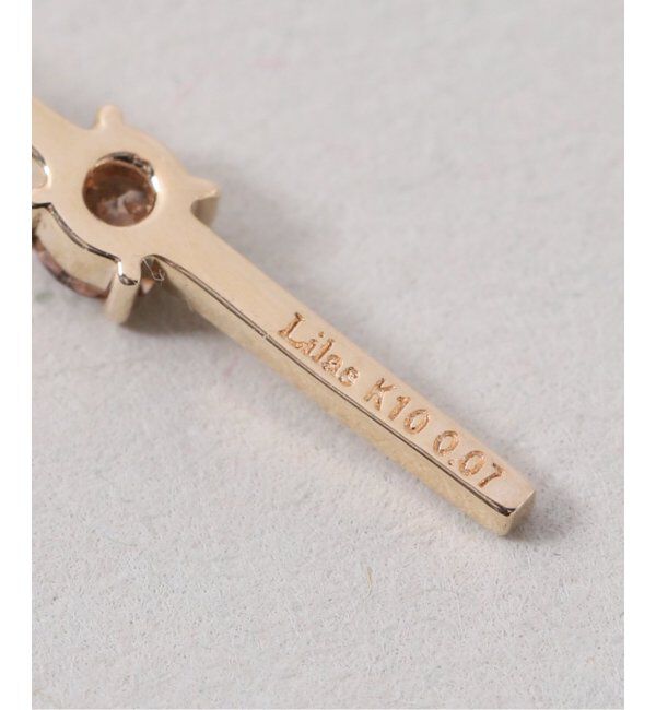 Lilas by Spick&Span「ブラウンH＆Cダイヤバー50cmネックレス K10」|ネックレス|