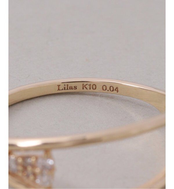 Lilas by Spick&Span「V型フォークダイヤリング K10」|リング|