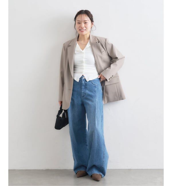 U by SPICK&SPAN「ルーズタックバギーデニム」|デニム|