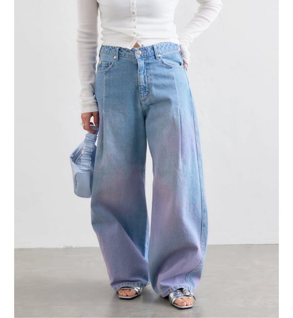 U by SPICK&SPAN「ルーズタックバギーデニム」|デニム|