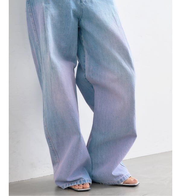 U by SPICK&SPAN「ルーズタックバギーデニム」|デニム|